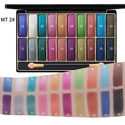 LS Kilshye Eyeshadow Palette Matte Eyeshadows High Pigment Eye Shadow Blue 20 Color Shadow Palette Long Lasting Eye Shadow Makeup for Women and Girls Pack of 1 (Multi color 2)
