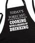 Men's BBQ Aprons Cooking with A Chance of Drinking, Fully Adjustable, Two Pockets, Extra Long Ties