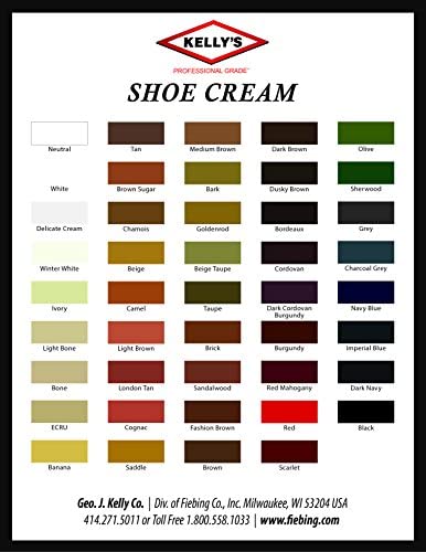Kelly's Shoe Cream - Professional Shoe Polish - 1.5 oz - Burgundy