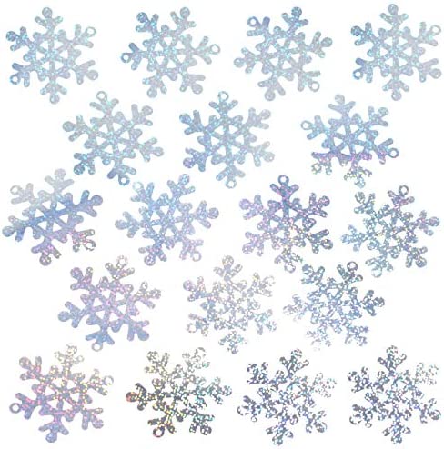 Silver Snowflakes Frozen Party Confetti - Winter Wonderland 1st Birthday Baby Shower Wedding Foil Metallic Sequins Table Confetti Christmas Party Sprinkles Confetti Decorations, 60g
