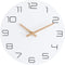 Lumuasky 12 Inch Modern Wall Clock, Silent Non-Ticking Battery Operated Quartz Decorative Simple Wall Decor for Living Room, Kitchen, Bedroom, Home, Office, School(White)