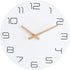 Lumuasky 12 Inch Modern Wall Clock, Silent Non-Ticking Battery Operated Quartz Decorative Simple Wall Decor for Living Room, Kitchen, Bedroom, Home, Office, School(White)