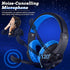 Gaming Headset for Nintendo Switch, Xbox One, PS4, DIWUER Bass Surround and Noise Cancelling 3.5mm Over Ear Headphones with Mic for Laptop PC Smartphones (Black Blue)