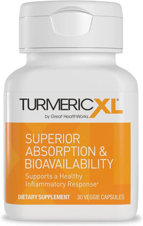 TurmericXL Natural Joint Support & Healthy Inflammatory Response Supplement - 250mg Turmeric Extract Delivers 45x More Curcumin - High Absorption, Gluten-Free – 30 Veggie Capsules