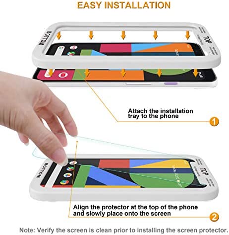 (2 Pack) Supershieldz Designed for Google Pixel 4 XL/Pixel 4XL Tempered Glass Screen Protector with (Easy Installation Tray) Anti Scratch, Bubble Free