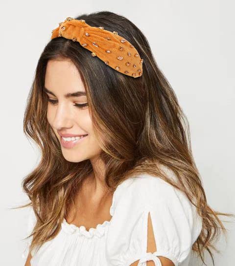 Women Knotted Jeweled Headband Embellished Top Hairband ladies Twist Hair accessories for Girls