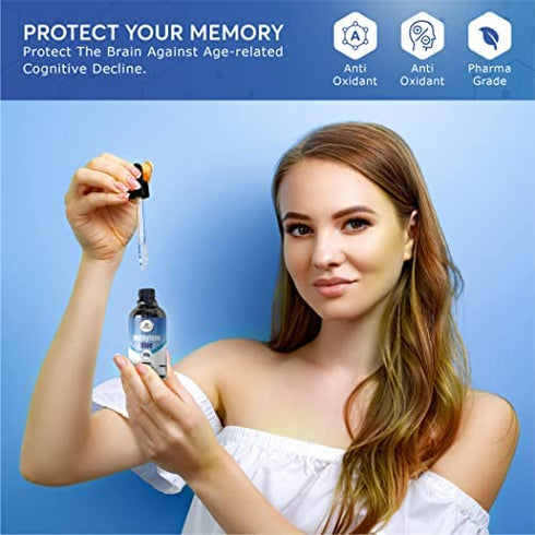 Methylene Blue 1% Compass Laboratory |USP-Grade Methylthioninium Chloride Liquid | High Purity Dietary Supplement for Brain Function & Cognitive Health | No Formaldehyde (1) 50ml Glass Dropper Bottle