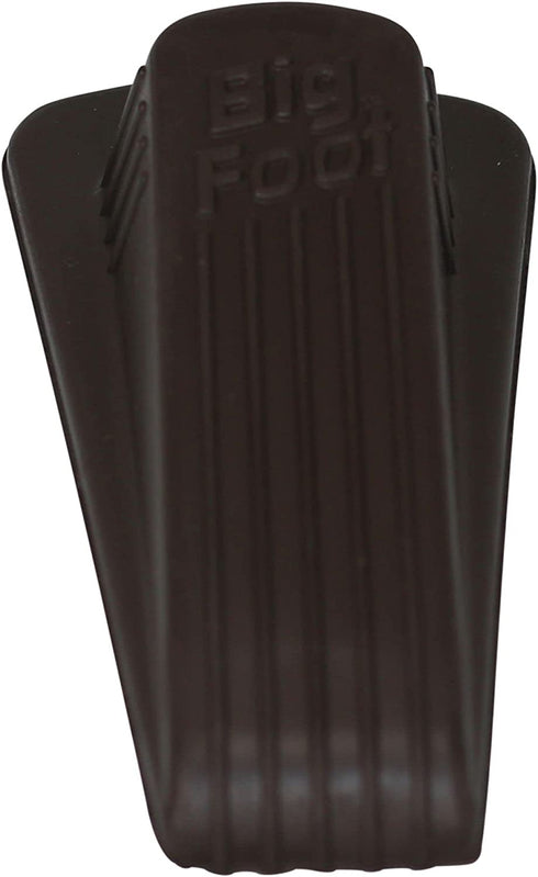 Master Manufacturing 2-Pack Brown Big Foot Door Stops, Heavy Duty Rubber Wedge Design, Made in the USA, Holds Heavy Doors Securely (Pack of 2) (00971)