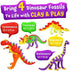 Create Your Own Clay Dino Build 4 Dinosaur Models with Air Dry Modeling Clay Arts & Crafts Kit for Boys & Girls Magic Modeling Clay for Kids Dinosaur Toys STEM Gifts Craft Activity Kit for Ages 6+