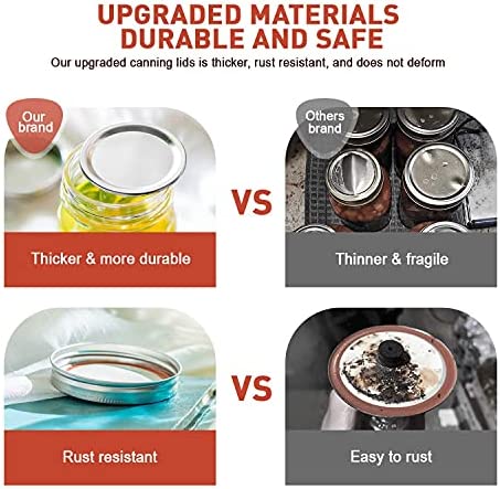 Upgrade 50Pcs Canning Lids Regular Mouth, Canning Jar Lids, Split-type Mason Jar Lids for kerr and Ball Canning Jars, BPA Free Food Grade Material Jar Lids (2.75in Lids) …