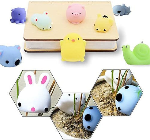 POKONBOY 30 PCS Squishies Mochi Squishy Toys, Mini Kawaii Squishy Animals Squeeze Stress Relief Toys Easter Basket Stuffers Easter Theme Party Favors Squishy Easter Egg Filler for Kids