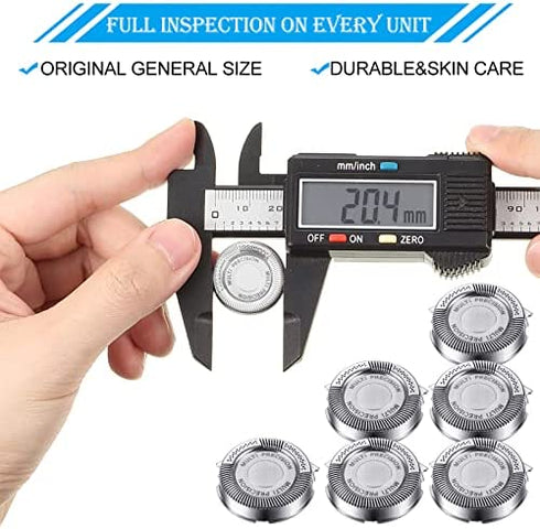 6 Pieces SH50/52 Shaver Replacement Heads Compatible with Norelco Series 5000 (S5xxx), AquaTouch (S5xxx), AquaTouch (AT8xx, AT7xx) and PowerTouch (PT8xx, PT7xx), 9 Blades