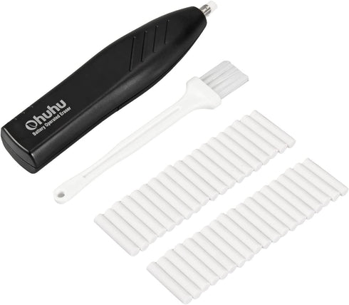 Ohuhu Electric Eraser Kit with 40 Eraser Refills and 1 Eraser Brush, Auto Erasers for Artist Drawing, Painting, Sketching, Drafting, Architectural Plans, Arts and Crafts,Battery Operated Pencil Eraser