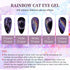 SUPWEE Universal Rainbow Cat Eye Gel Polish Holographic 9D Cat Eye Nail Polish Sparkle Nail Gel Polish with Magnetic Stick Varnish Nail Art Nail Salon Manicure 1 Bottle 10ML(0.33fl.oz)