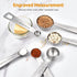 Measuring Spoons: U-Taste 18/8 Stainless Steel Measuring Spoons Set of 9 Piece: 1/16 tsp, 1/8 tsp, 1/4 tsp, 1/3 tsp, 1/2 tsp, 3/4 tsp, 1 tsp, 1/2 tbsp & 1 tbsp Dry and Liquid Ingredients