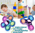 Jawhock 3 Pack Pop Fidget Spinner, Metal-Looking Push Bubble Fidget Spinner, Party Favor Sensory Simple Fidget Pack Hand Spinner for ADHD Anxiety Stress Relief for Kids