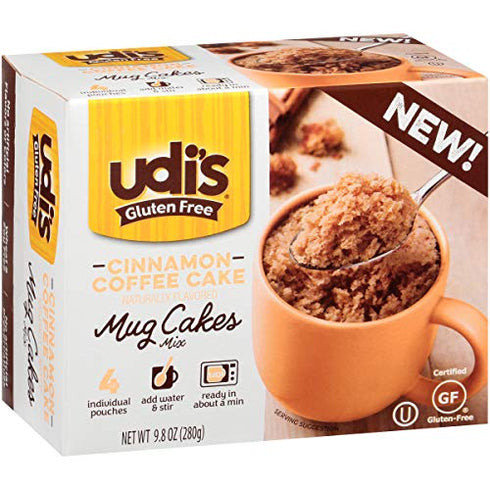 Udi's Gluten Free Cinnamon Coffee Cake Mug Cake Mix, 8.4 oz. 4-Count