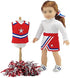 Emily Rose 18 Inch Doll Clothes Accessories | 7 PC USA 18" Doll Cheer Cheerleader Outfit Gift Set Toy Girls, Including Doll Shoes and Pom-Poms Accessory! | Fits Most 18" Dolls