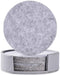 WAYIFON Felt Drink Coaster Set of 6 with Holder, 3.9 in Absorbant Coasters for Drinks, Anti-Slip Cup Mat Pad-Protect Tables from Drink Spills, Water Rings and Scratches-Suit for Home & Kitchen - Gray