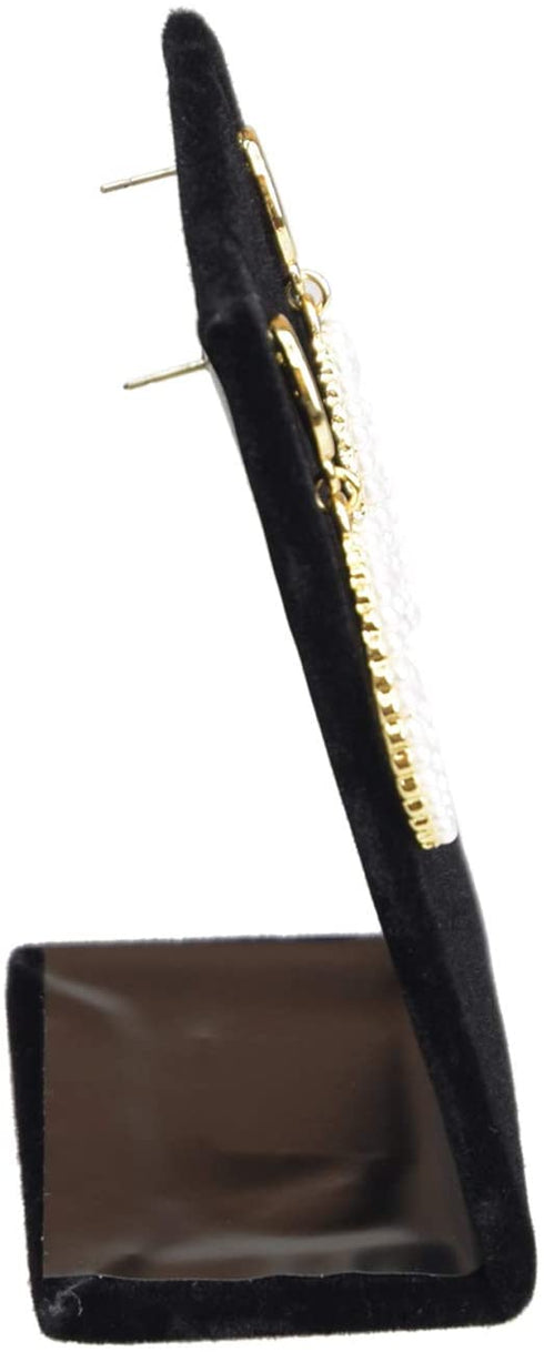 MOOCA 6 Pcs Set Black Velvet Covered Earring Display Stand Pendant Jewelry Organizer Display Holder for Earring, Pendant Accessory Rack for Showcase, 2 1/4" W x 1 1/2" D x 3 1/4" H, Black Velvet