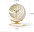 JUSTUP Silent Analog Alarm Clock, Classic Small Non-Ticking Tabletop Kids Room Alarm Clock Battery Operated Desk Clock with Backlight HD Glass for Bedroom Living Room Kitchen Indoor Decor (White)