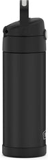 THERMOS FUNTAINER 16 Ounce Stainless Steel Vacuum Insulated Bottle with Wide Spout Lid, Black Matte