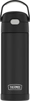 THERMOS FUNTAINER 16 Ounce Stainless Steel Vacuum Insulated Bottle with Wide Spout Lid, Black Matte