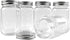 novelinks 16 Ounce Clear Plastic Jars Containers With Screw On Lids - Refillable Round Empty Plastic Slime Storage Containers for Kitchen & Household Storage - BPA Free (10 Pack)
