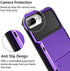 Vofolen Case for iPhone 8 Plus Case Wallet Card Holder ID Slot Scratch Resistant Dual Layer Protective Bumper Rugged TPU Rubber Armor Hard Shell Cover for iPhone 6 Plus 6s Plus 7 Plus 8 Plus (Purple)