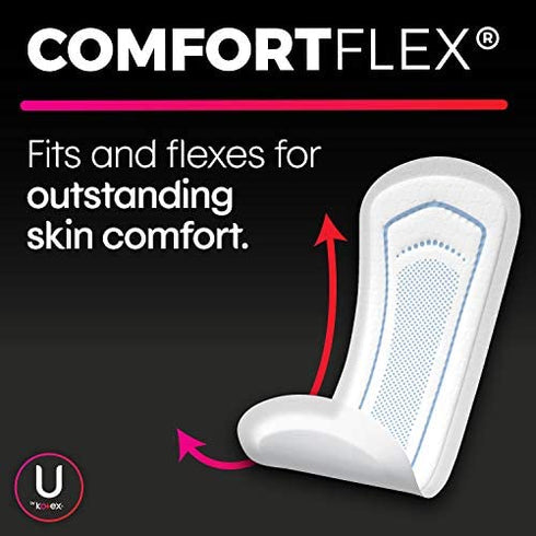 U by Kotex Lightdays Plus Panty Liners, Regular Length, Unscented, 80 Count