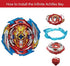 Konikiwa Bey Battling String Launcher, Infinite Achilles Top Burst Launcher Set, DB Launcher Left and Right Spin Launcher Compatible with All Bey Burst Series - Red