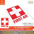 (2.50 x 2.00 inch) Waterproof UV Lamination Fade-Resistant Cross Symbol Safety Sign Vinyl Sticker for First AID Box/Kit Decal