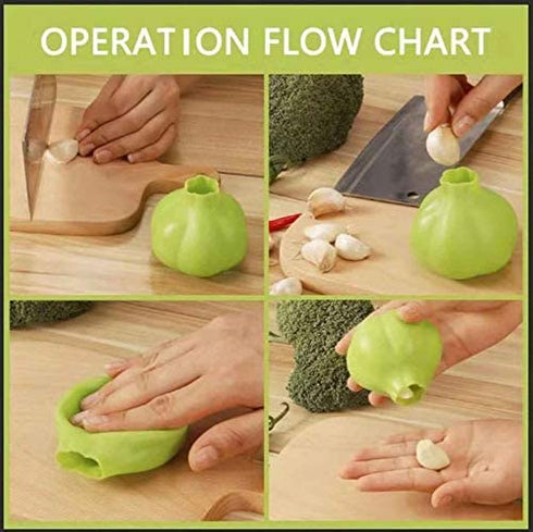 Garlic Press – 2-in-1 Garlic Mincer and Slicer – Large Garlic Presser Crusher with Cleaning Brush and Peeler – Food-Grade ABS and Stainless-Steel Garlic Press with Ergonomic Handle – Easy to use