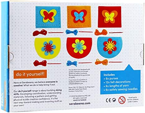 Serabeena Sew Your Own Purses - Easy and Fun to Do Sewing Kit for Kids