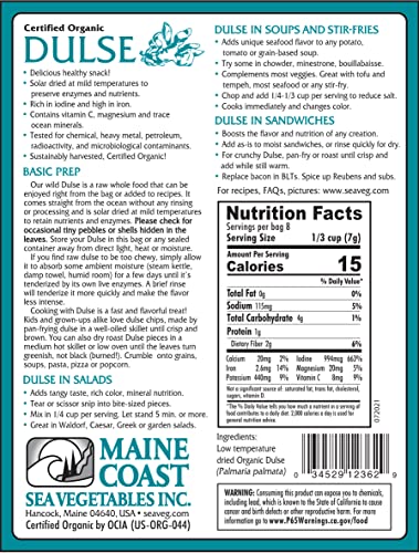 Dulse Whole Leaf 2 oz Bag - Wild Atlantic - Organic