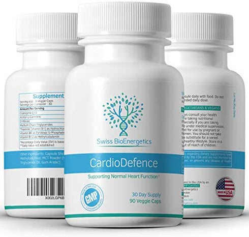 CardioDefence – 90 Capsules – a precise balance of CoQ10, D-Ribose, Acetyl L-Carnitine, B Vitamins and MCT to contribute to the normal function of the heart and reduce tiredness and fatigue