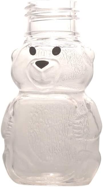 wolfmoon botanicals WM (Set of 24) 2 oz (1.5 fl.oz.) Mini Honey Bear Plastic Bottles w/Dark Yellow Top and Liner. Refillable,