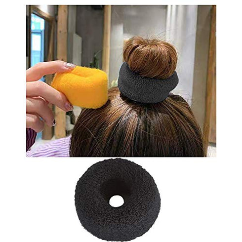 12 Pack Black Terry Cloth Towel Elastic Stretchy Wide Thick Hair Ties Scrunchies Ties Ring Loop No Crease Seamless Rubber Hair Band Ponytail Holder Hair Accessories for Women Girl