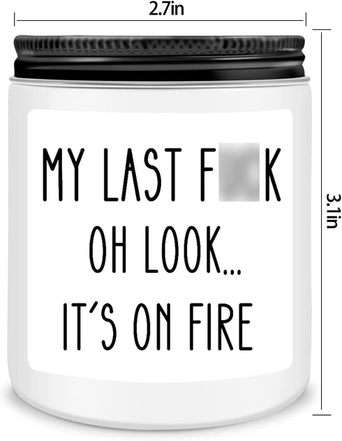 Funny Lavender Scented Candle Gifts for Women Men, My Last Fuck Candles, Best Friend Christmas Valentines Day Birthday Gag Gifts for Women Him Boyfriend Her Girlfriend Husband Friends Coworker