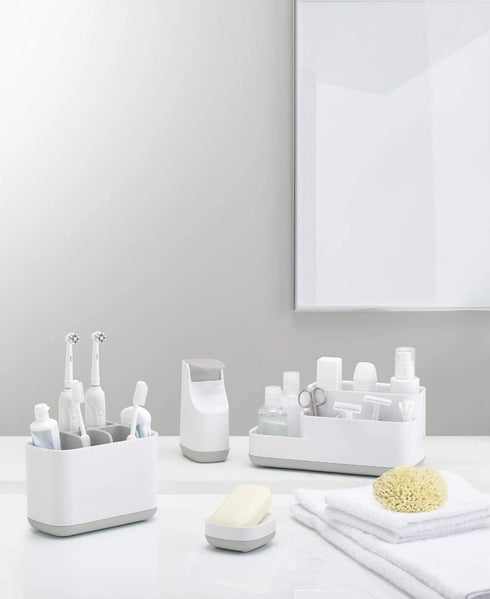 Joseph Joseph 70513 EasyStore Bathroom Storage Organizer Caddy Countertop, Gray, 11.9 x 11.6 x 24.9 cm