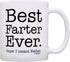 Fathers Day Mug for Dad Best Farter Ever Oops Meant Father Ceramic 11oz Coffee Mug Tea Cup White