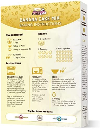 Puppy Cake Banana Cake Mix and Frosting for Dogs