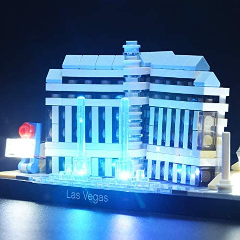 Briksmax Led Lighting Kit for Architecture Las Vegas- Compatible with Lego 21047 Building Blocks Model- Not Include The Lego Set