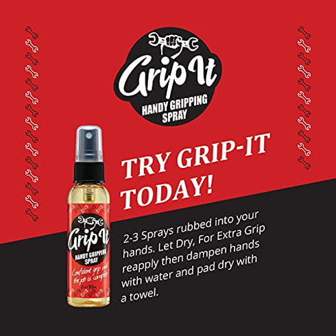 Grip-iT Hand Grip Spray - Better Pole Grip for Pole Dancing - Firm Grip for Aerial Silks & Yoga Swing - Supercharge Your Tennis Overgrips - Pickleball Paddles Grip Replacement - Rosin Based 2 oz