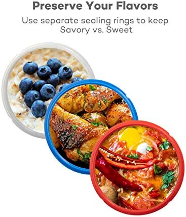 SiCheer Sealing Ring Silicone Gasket Accessories Compatible with Ninja Foodi 6.5 Quart and 8 Quart Rubber Sealer Replacement for Pressure Cooker and Air Fryer, Pack of 3, Sealing Ring-Ninja Foodi