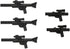 LEGO Star Wars Minifigure Blaster Guns Accessories 5 Pieces (3 Long Blasters, 2 Short Blasters)