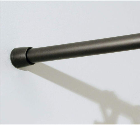 iDesign Cameo Metal Tension Rod, Adjustable Customizable Curtain Rod for Bathtub, Shower Stall, Closet, Doorway, 26-42 Inches, Bronze