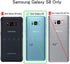 Gritup Galaxy S8 Case, Galaxy S8 Phone Case with HD Screen Protector for Girls Women, Cute Clear Gradient Glitter Liquid TPU Slim Phone Case for Samsung Galaxy S8 Teal/Purple