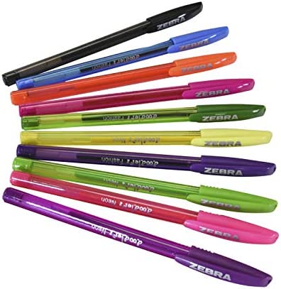 Zebra Pen Doodlerz Gel Stick Pen, Bold Point, 1.0mm, Assorted Neon Colors, 10 Pack