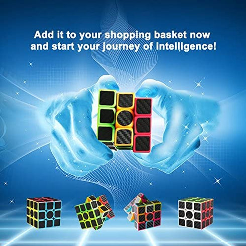 CFMOUR Original Speed Cube 3x3x3,Fast Magic Cube for Kids,Smooth Carbon Fiber Cubes,Puzzle Toys